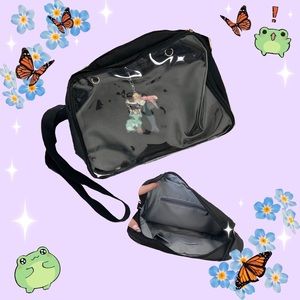 Pin display laptop bag